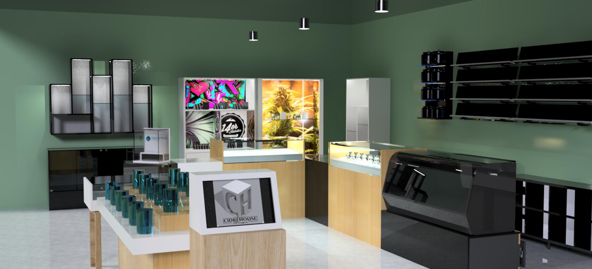 Premium cannabis dispensary display cases and furniture